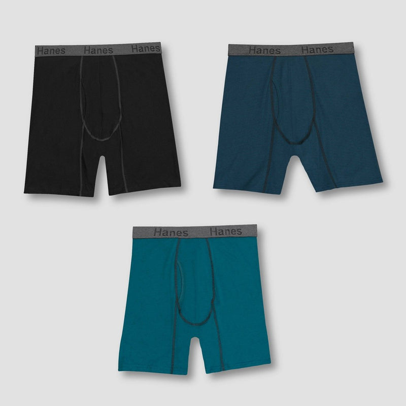 Hanes Men's Comfort Flex Fit Long Leg Boxer Briefs 3pk - Colors May Vary L