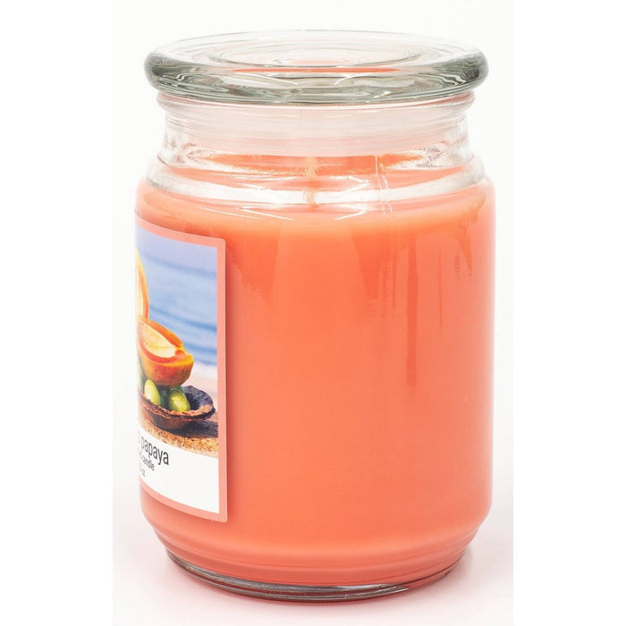 20oz Lidded Glass Jar Mango Papaya Candle
