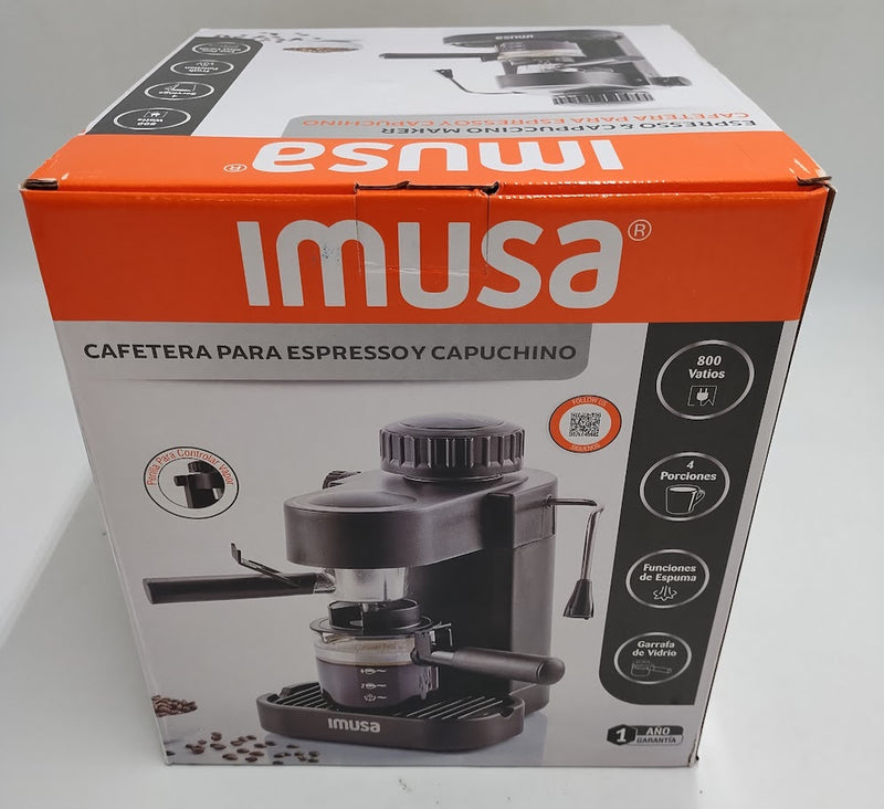 IMUSA Espresso & Cappuccino Maker Black - 4 Cup