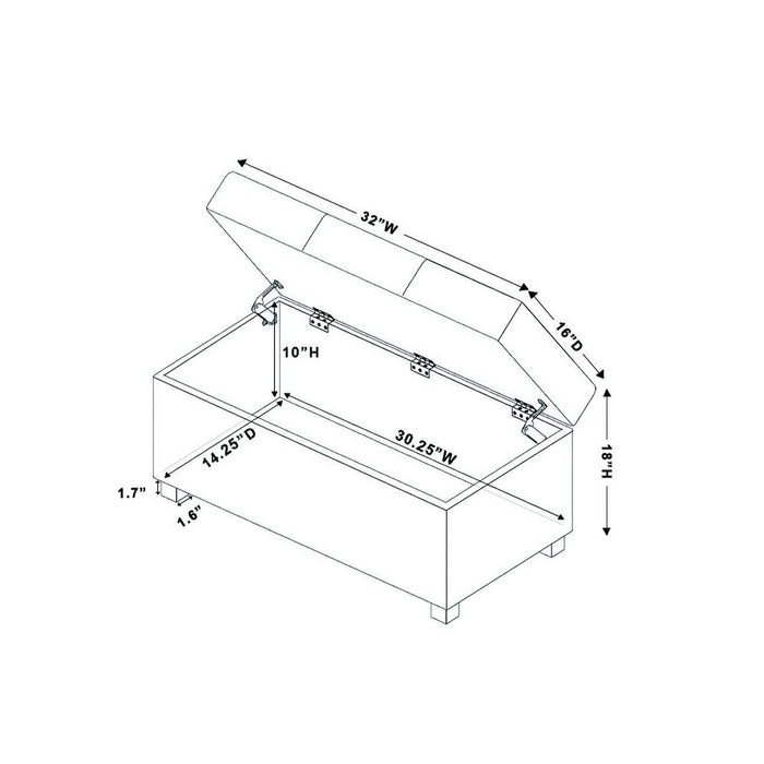 Essex Double Storage Ottoman Chocolate - Threshold (LOCAL PICKUP ONLY)