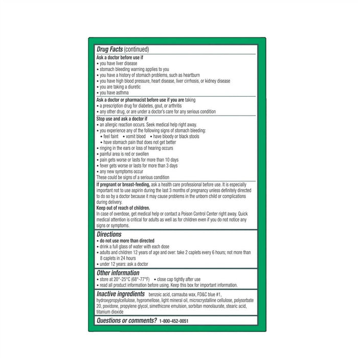 Excedrin Extra Strength Pain Reliever Caplets - Acetaminophen/Aspirin (NSAID) - 200ct