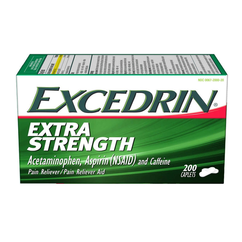 Excedrin Extra Strength Pain Reliever Caplets - Acetaminophen/Aspirin (NSAID) - 200ct EXP: 10/2027