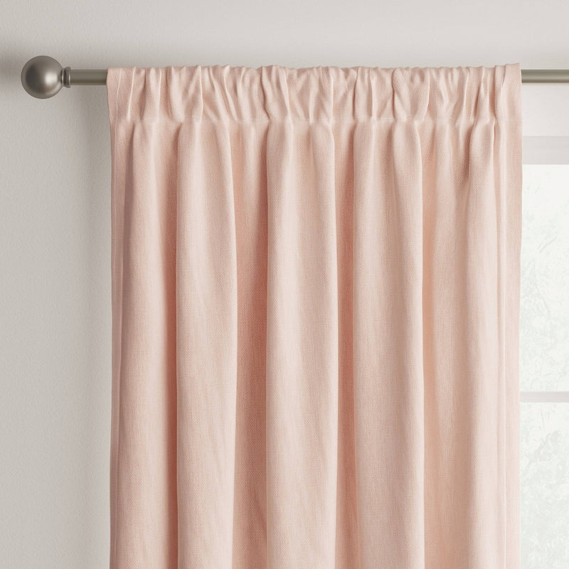 63"x42" Heathered Thermal Room Darkening Curtain Panel Pink - Room Essentials