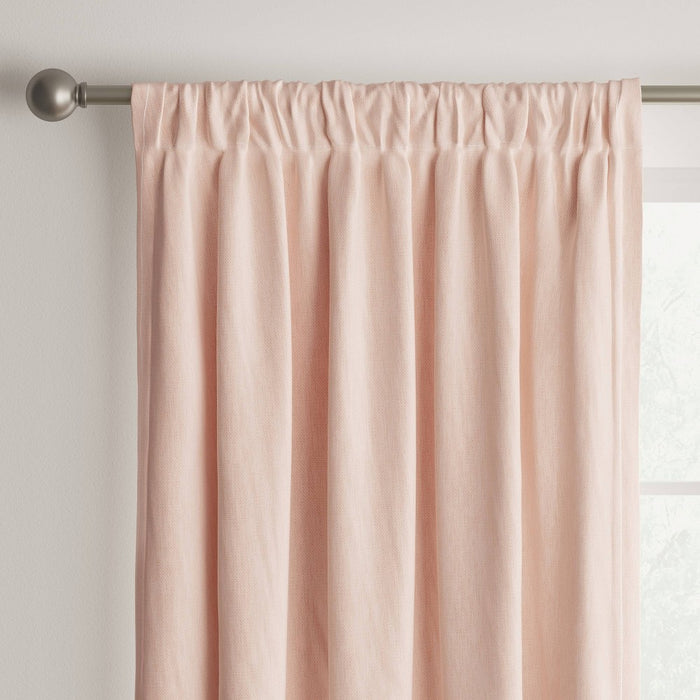 63"x42" Heathered Thermal Room Darkening Curtain Panel Pink - Room Essentials