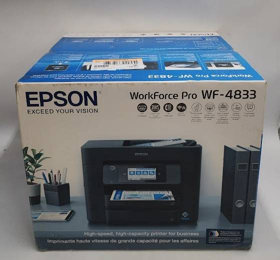 Epson WorkForce Pro WF-4833 All-in-One Color Inkjet Printer, Copier, Scanner (LOCAL PICKUP ONLY)