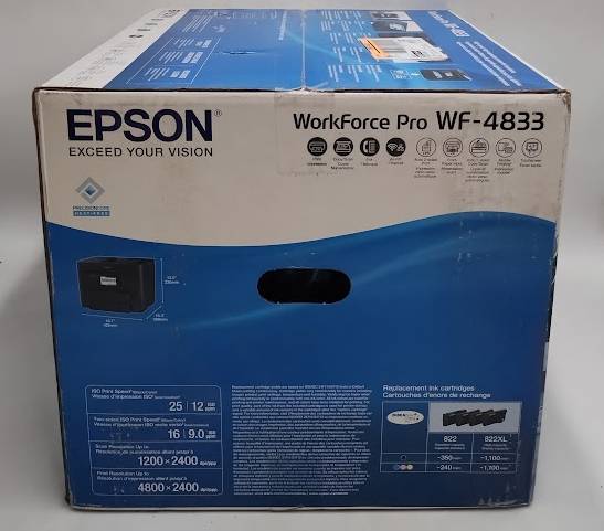 Epson WorkForce Pro WF-4833 All-in-One Color Inkjet Printer, Copier, Scanner (LOCAL PICKUP ONLY)