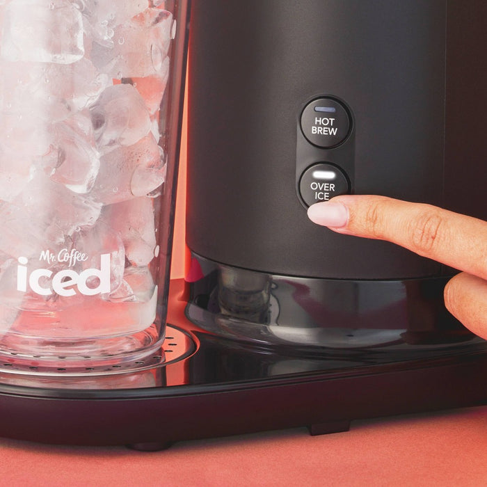 Mr. Coffee Single-Serve Iced and Hot Coffee Maker with Reusable Tumbler and Filter - Black
