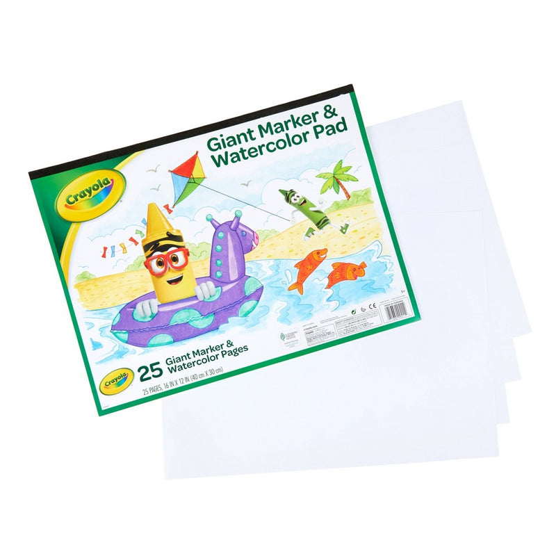 Crayola 25 Page Giant Marker & Watercolor Pad