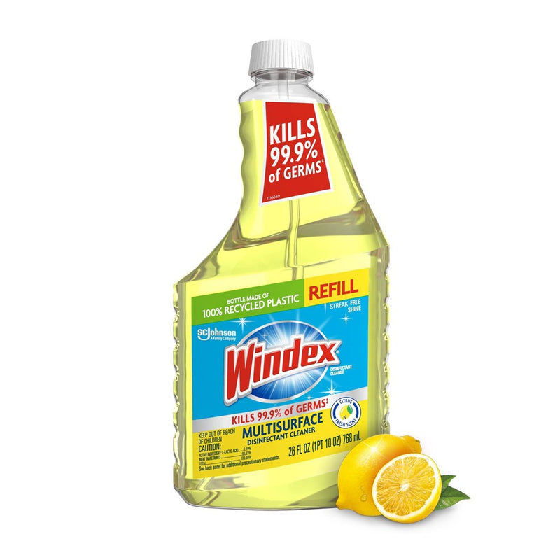 Windex Multi-Surface Disinfectant Cleaner Spray Refill Citrus Fresh Scent - 26oz