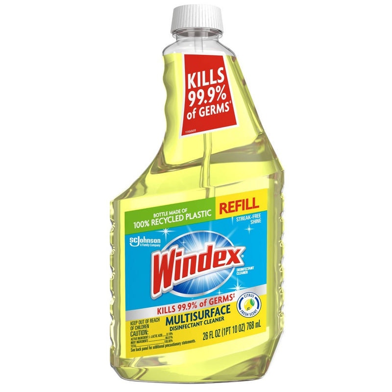 Windex Multi-Surface Disinfectant Cleaner Spray Refill Citrus Fresh Scent - 26oz