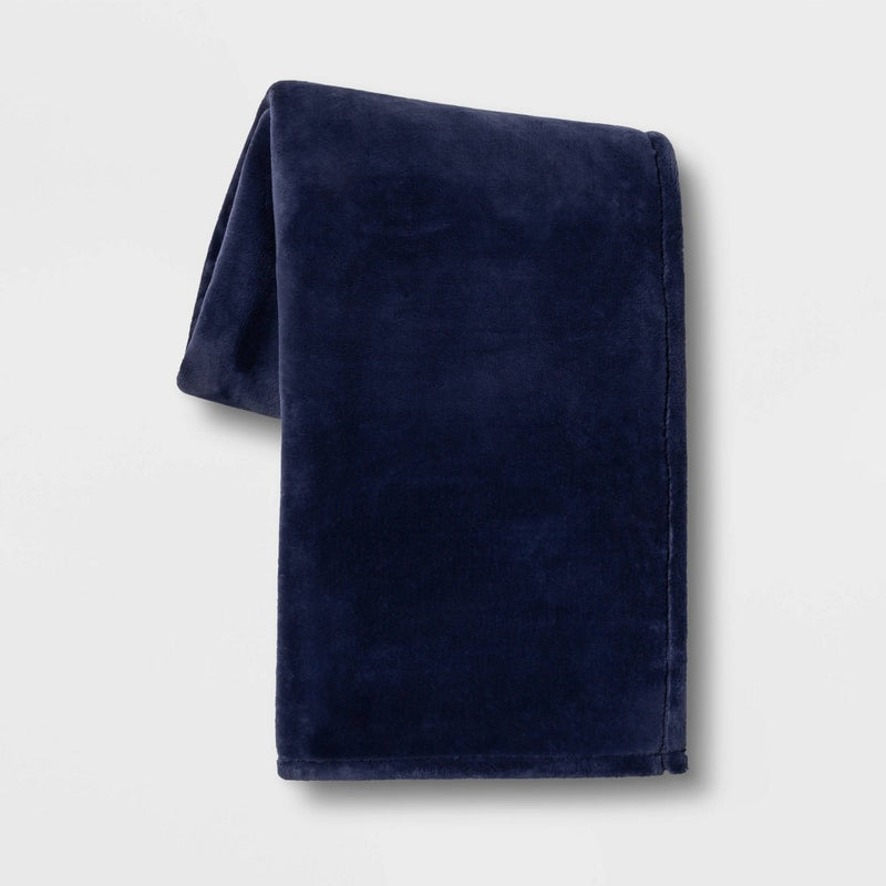 Oversized Primalush Throw Blanket Dark Blue - Threshold