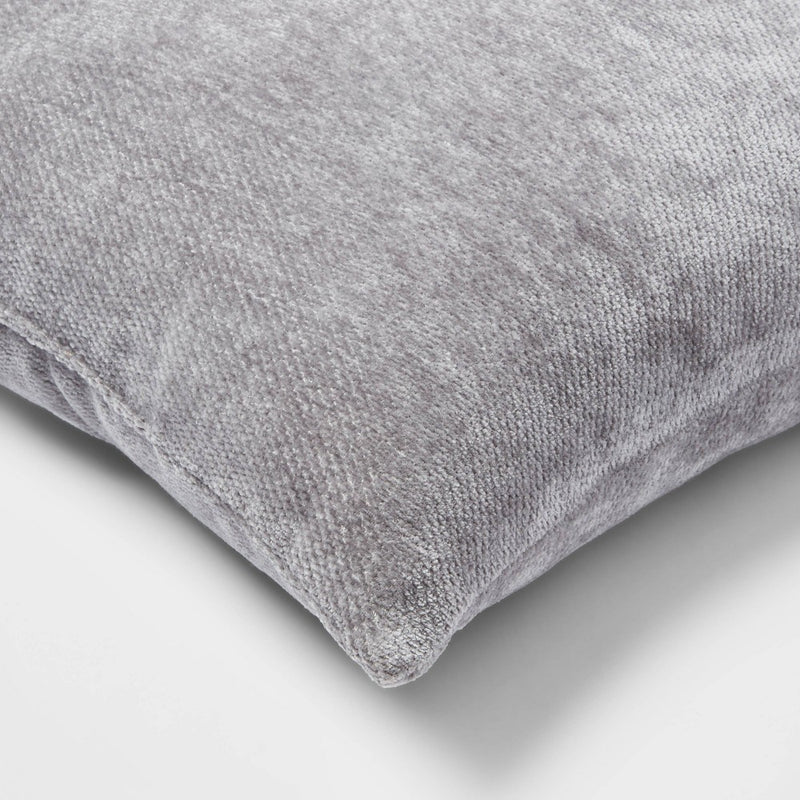 2pk Chenille Square Throw Pillows Gray - Threshold