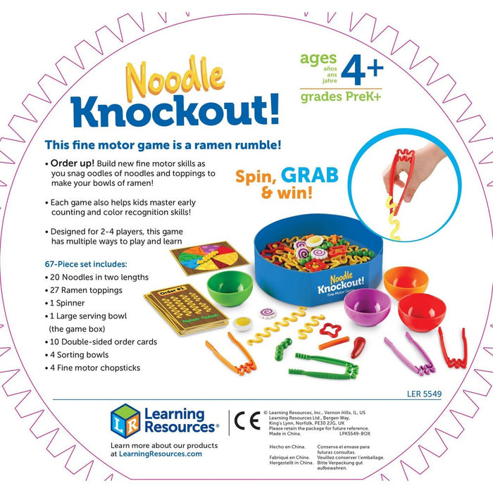 Learning Resources Noodle Knockout! Fine Motor Game