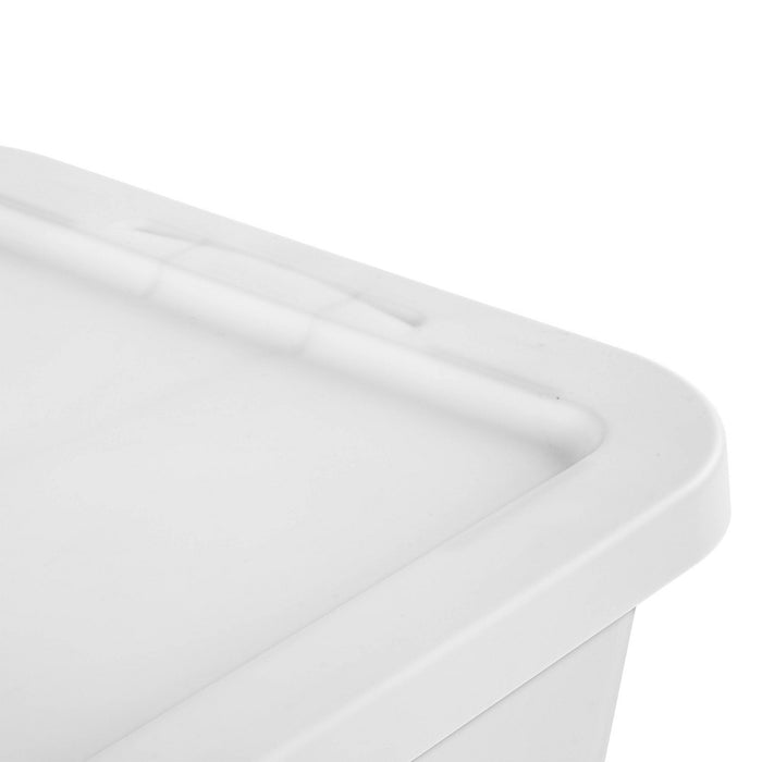 16qt Clear Storage Box with Lid White - Room Essentials