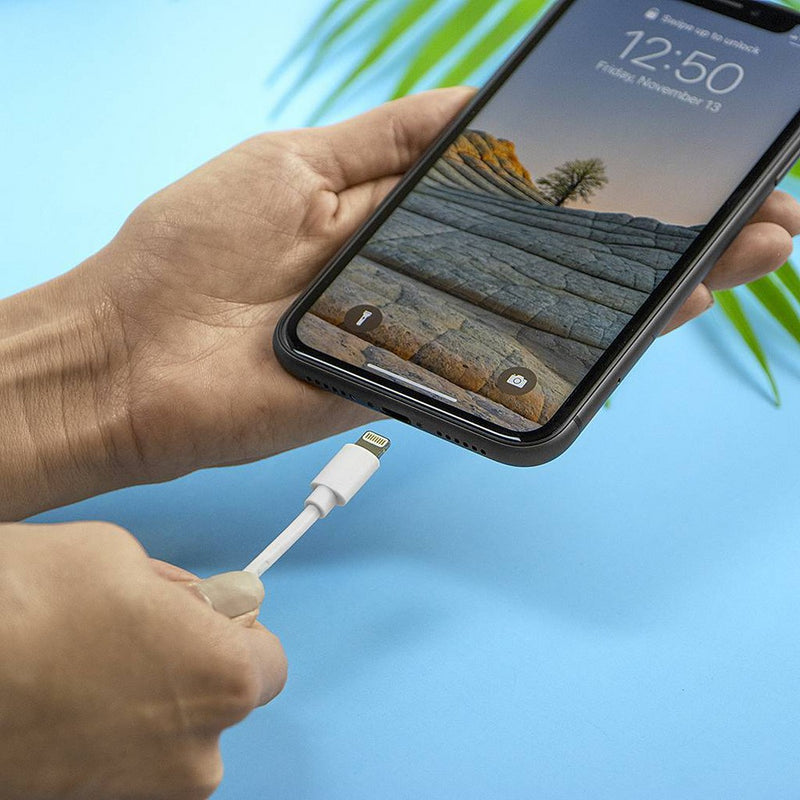Just Wireless 3ft TPU Lightning to USB-A Cable - White