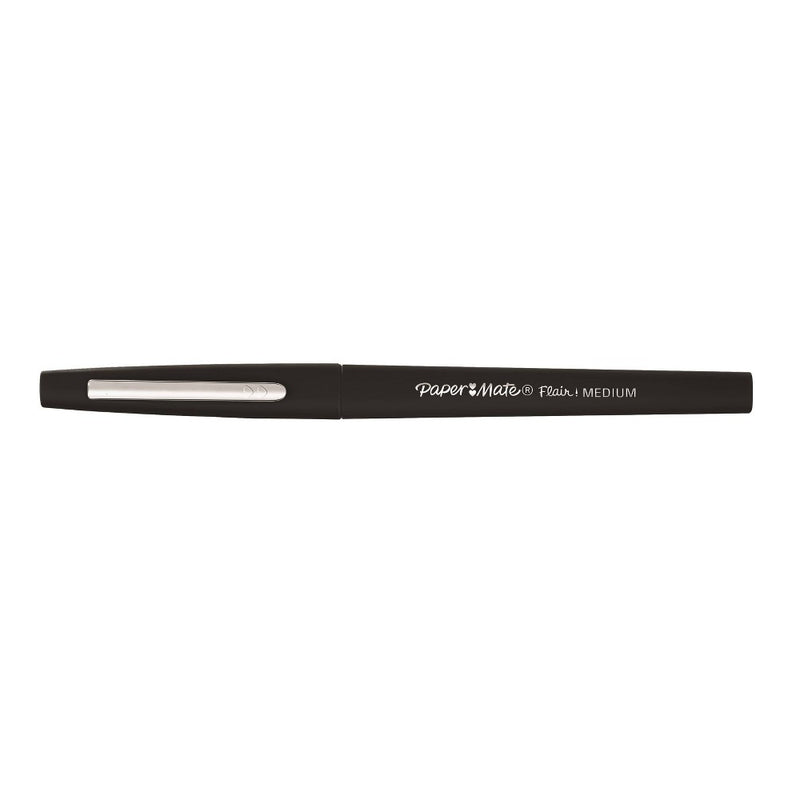 Paper Mate Flair 4pk Marker Pens Felt Tip 0.7mm Black