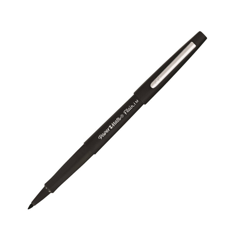 Paper Mate Flair 4pk Marker Pens Felt Tip 0.7mm Black
