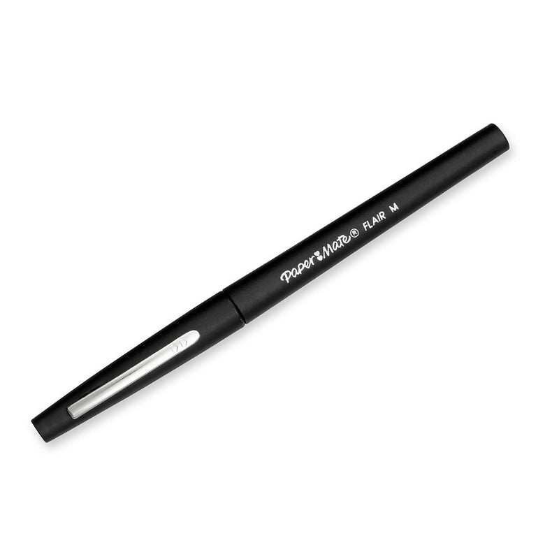 Paper Mate Flair 4pk Marker Pens Felt Tip 0.7mm Black