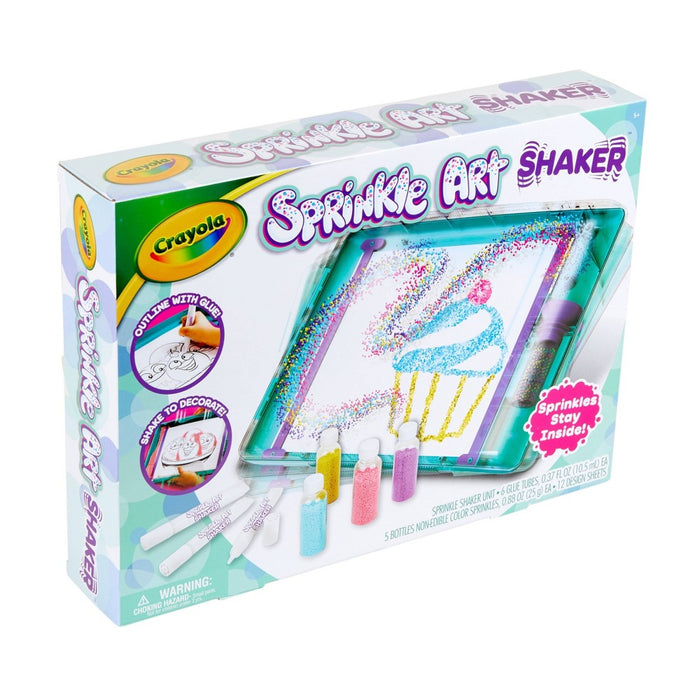 Crayola 12pc Sprinkle Art Shaker with 5 Sprinkle Bottles