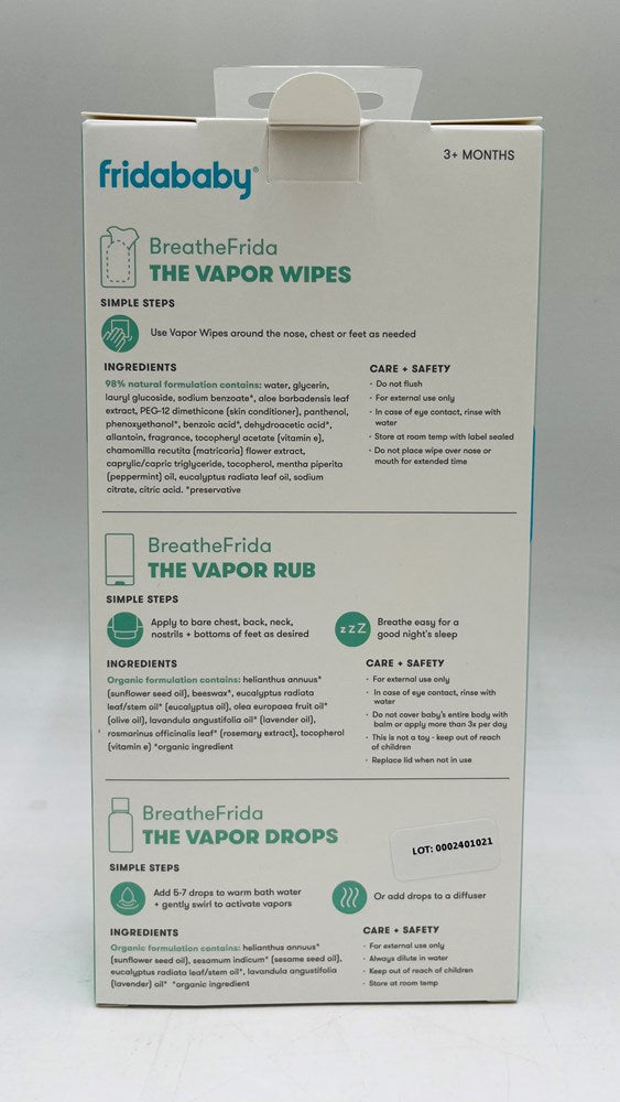 Fridababy Baby Breathe Easy Kit Sick Day Essentials