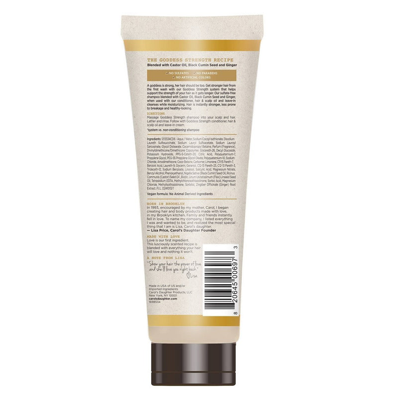 Carol's Daughter Goddess Strength Fortifying Sulfate Free Shampoo with Castor Oil for Breakage Prone Hair - 11 fl oz