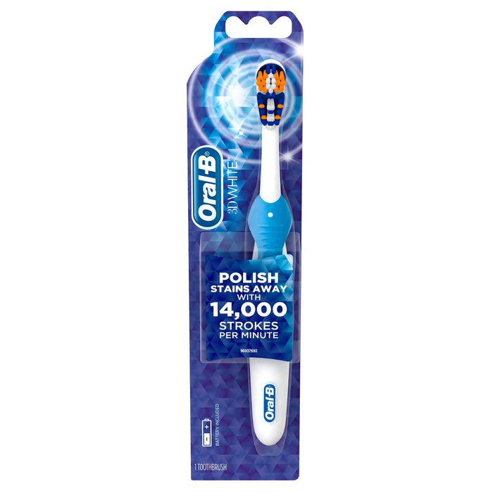 Oral-B 3D White Battery Power Toothbrush - 1ct- COLORS MAY VARY