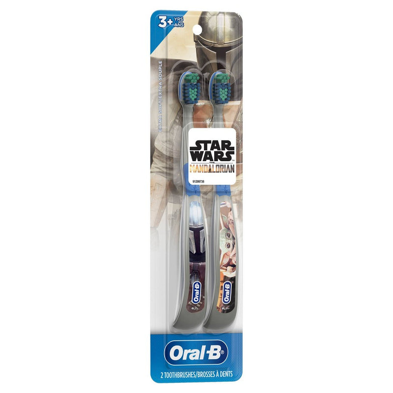 Oral-B Kids Manual Toothbrush featuring Star Wars: The Mandalorian Extra Soft Bristles - 2ct