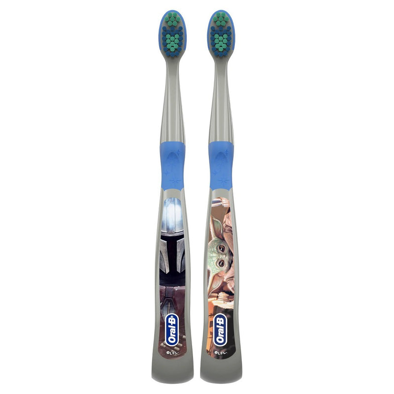 Oral-B Kids Manual Toothbrush featuring Star Wars: The Mandalorian Extra Soft Bristles - 2ct