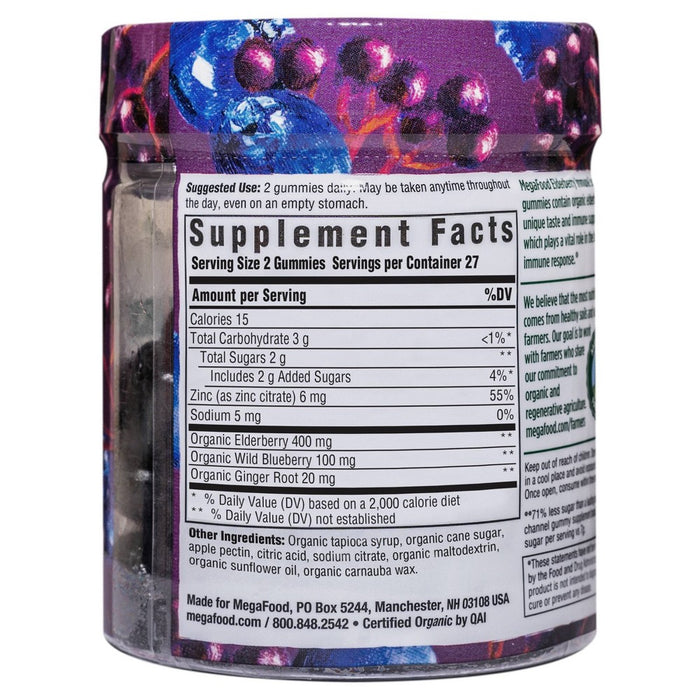 MegaFood Immune Support Gummies - Elderberry - 54ct