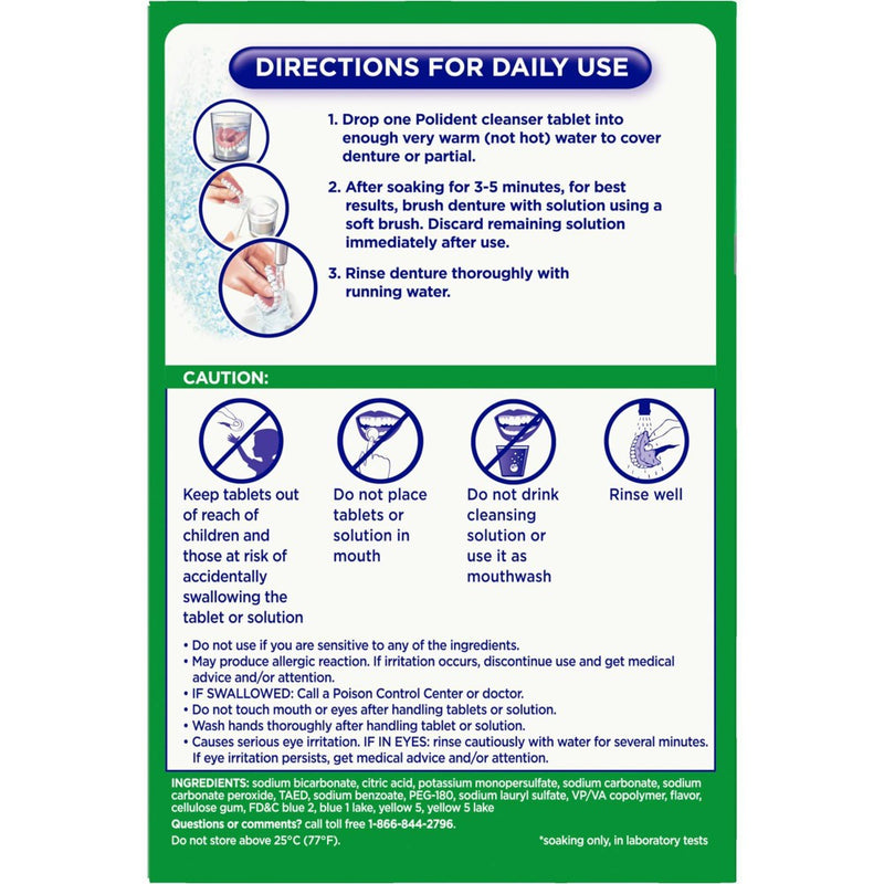 Polident Denture Cleaner Tablets - 120ct
