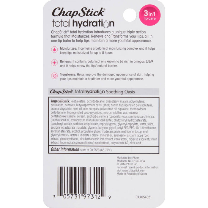 Chapstick Total Hydration Lip Balm - Soothing Oasis - 0.12oz2