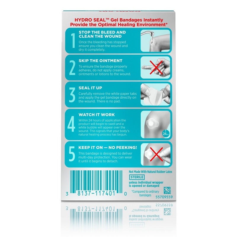Band-Aid Brand Hydro Seal Large All Purpose Adhesive Bandages- 6ct