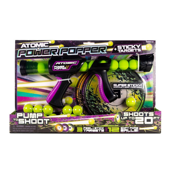 Atomic Power Popper with 12 Balls and 3 Sticky Targets *NEW & SEALED*