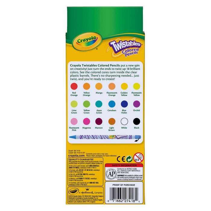 Crayola Twistable Colored Pencils 18ct