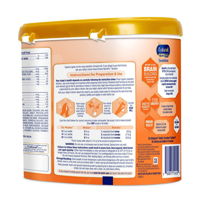 Enfamil NeuroPro Sensitive Infant Formula with Iron Powder - 19.5oz