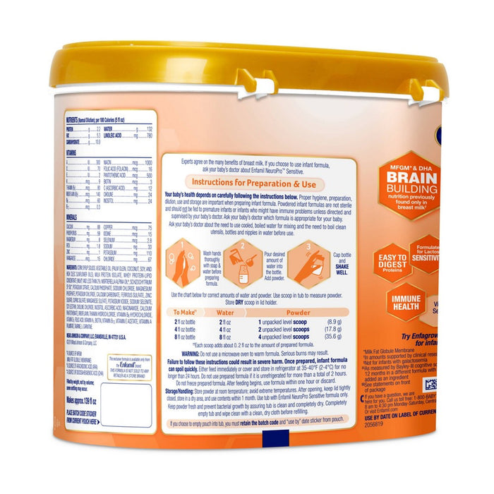 Enfamil NeuroPro Sensitive Infant Formula with Iron Powder - 19.5oz