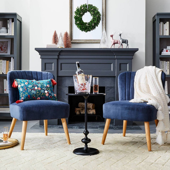 Londonberry Turned Accent Table Large Black - Threshold