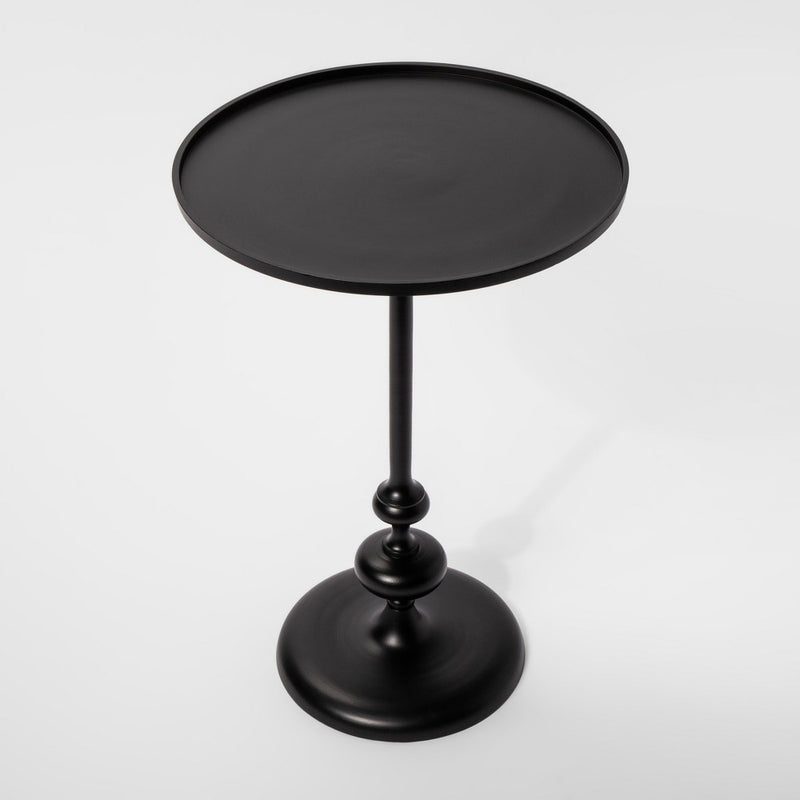 Londonberry Turned Accent Table Large Black - Threshold
