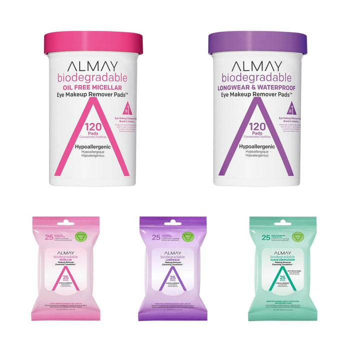 Almay Biodegradable Oil Free Micellar Eye Makeup Remover Pads - 80ct