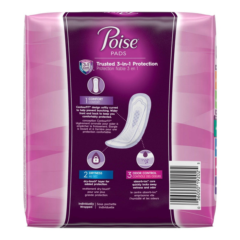 Poise Postpartum Incontinence Fragrance Free Pads - Light Absorbency - Regular - 30ct