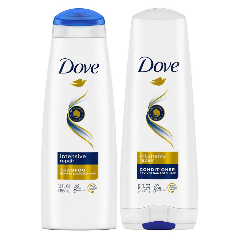 Dove Nutritive Solutions Strengthening Shampoo and Conditioner for Damaged Hair Intensive Repair - 12 fl oz/2ct