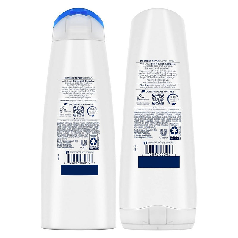 Dove Nutritive Solutions Strengthening Shampoo and Conditioner for Damaged Hair Intensive Repair - 12 fl oz/2ct