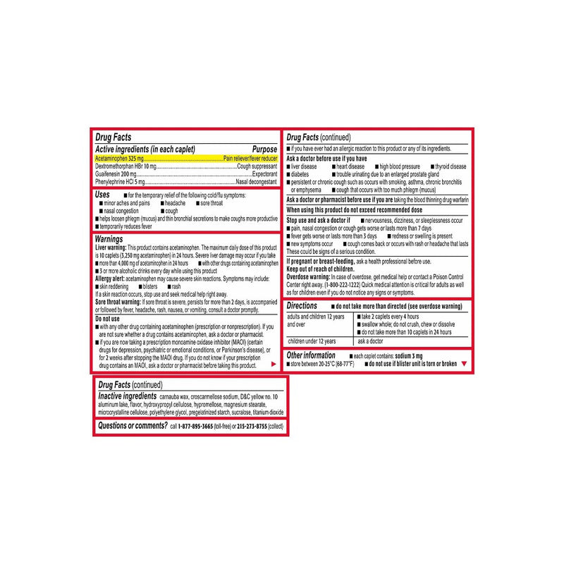 Tylenol Cold & Flu Severe Multi Symptom Caplets - Acetaminophen - 24ct