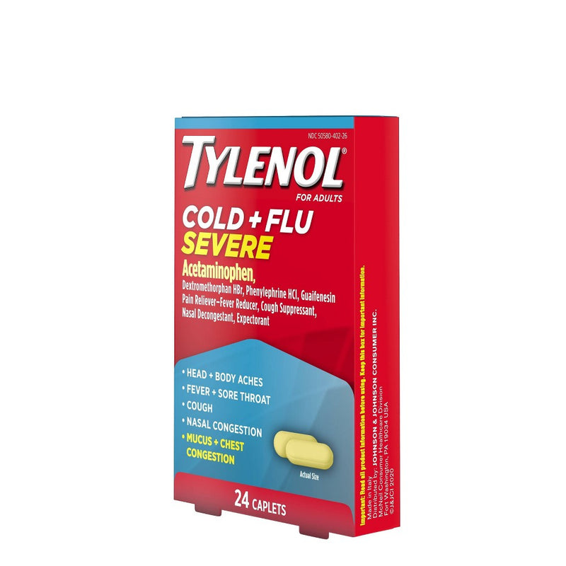 Tylenol Cold & Flu Severe Multi Symptom Caplets - Acetaminophen - 24ct