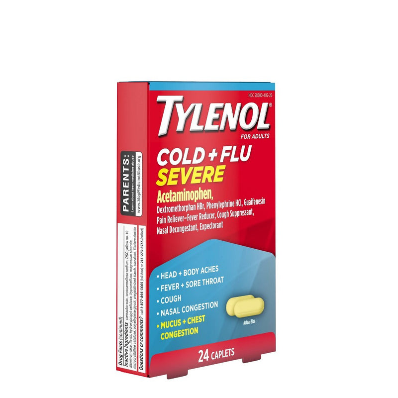 Tylenol Cold & Flu Severe Multi Symptom Caplets - Acetaminophen - 24ct
