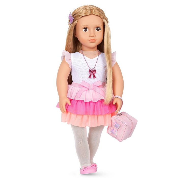 Our Generation Fashion Starter Kit in Gift Box Thea with Mix & Match Outfits & Accessories 18" Fashion Doll
