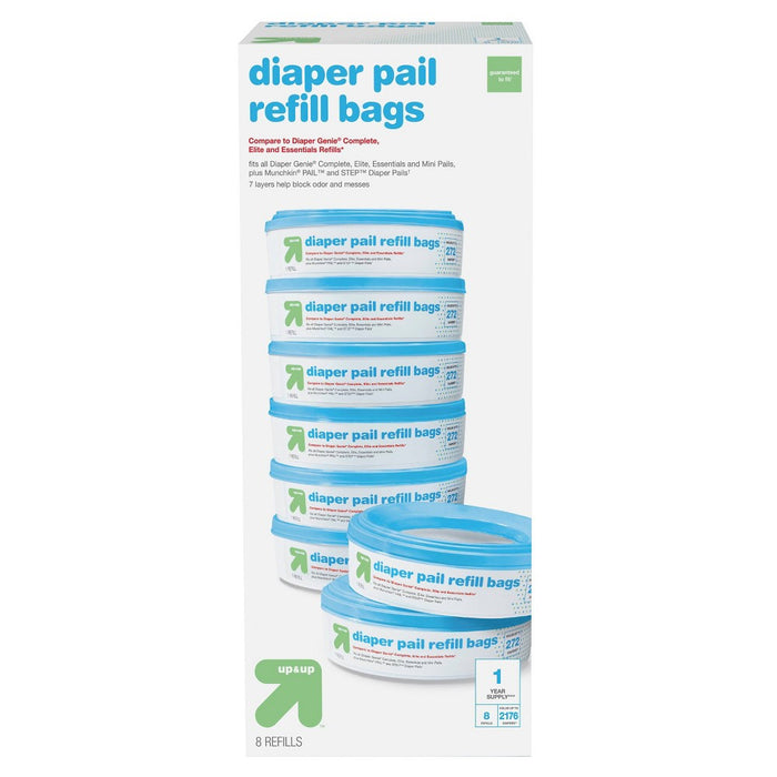 Diaper Pail Refill Bags - 8pk - up & up