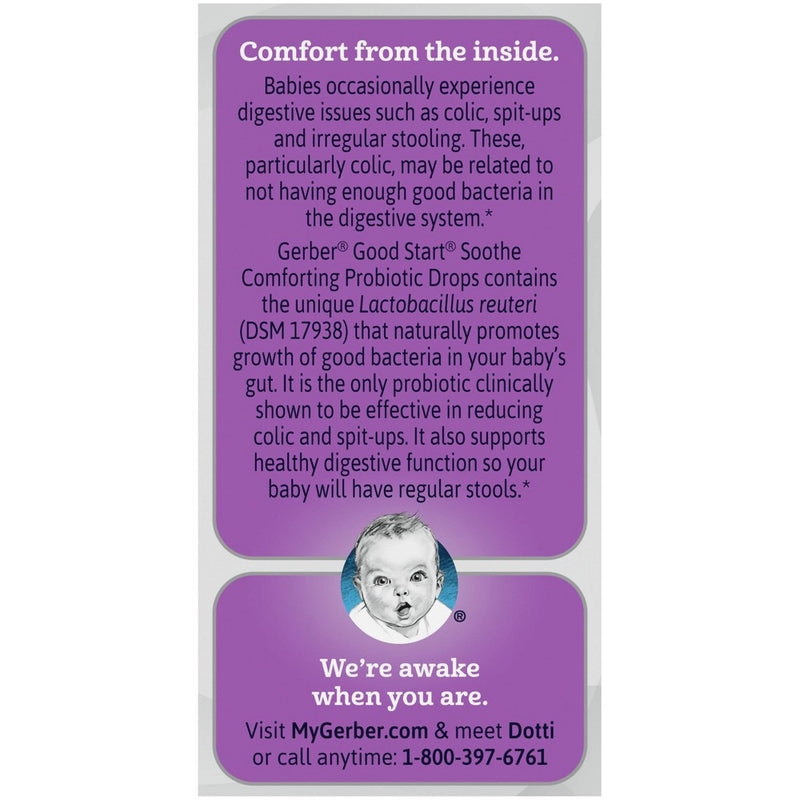 Gerber Soothe Probiotic Colic Drops - 0.34 fl oz