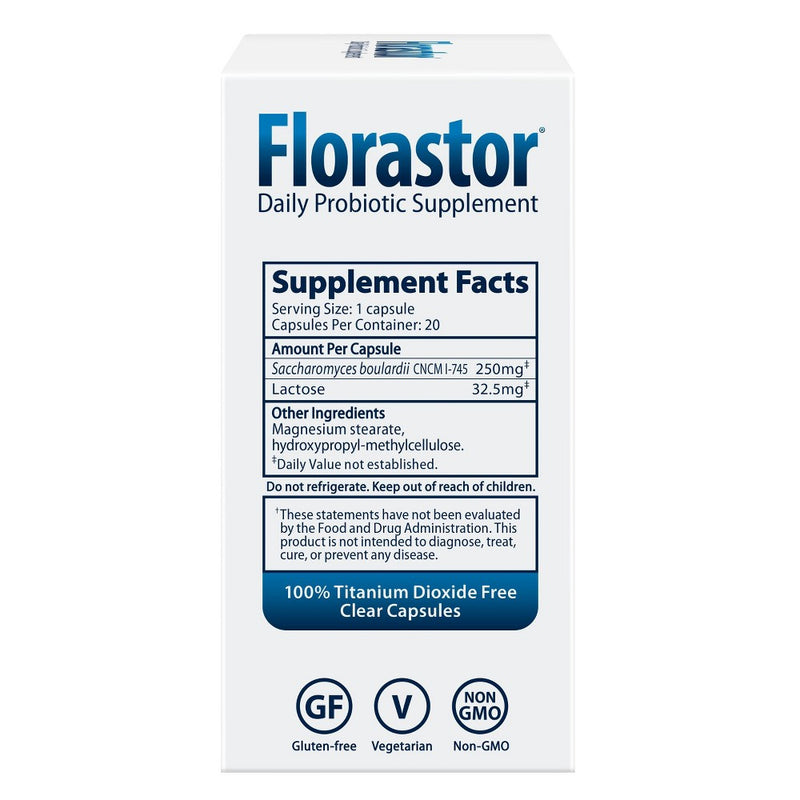 Florastor Probiotic Capsules - 20ct