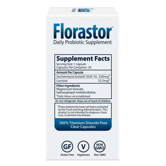 Florastor Probiotic Capsules - 20ct